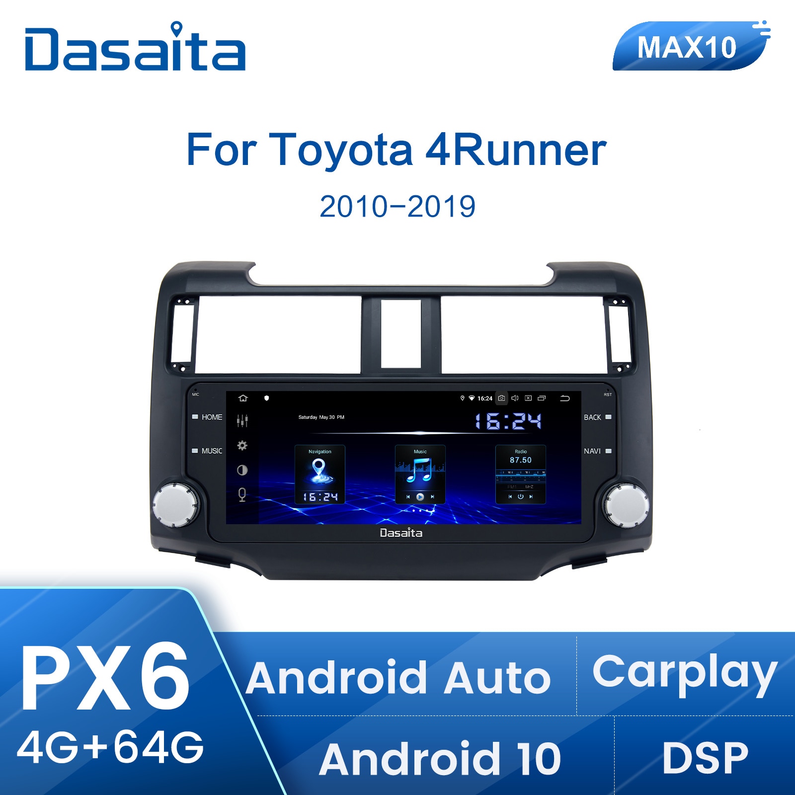 Dasaita 10.2 &Toyota 4Runner GPS  ȵ̵ 10 DSP..